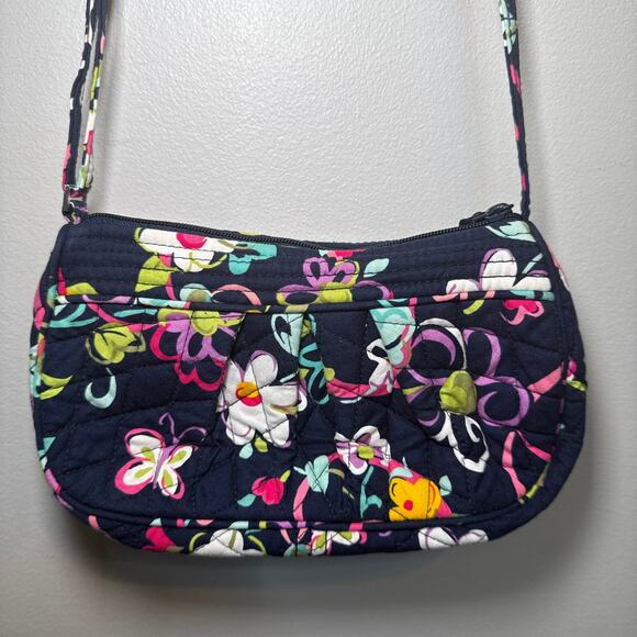 Vera Bradley Ribbons Floral Print Frannie Small Crossbody Bag Purse - Picture 7 of 7
